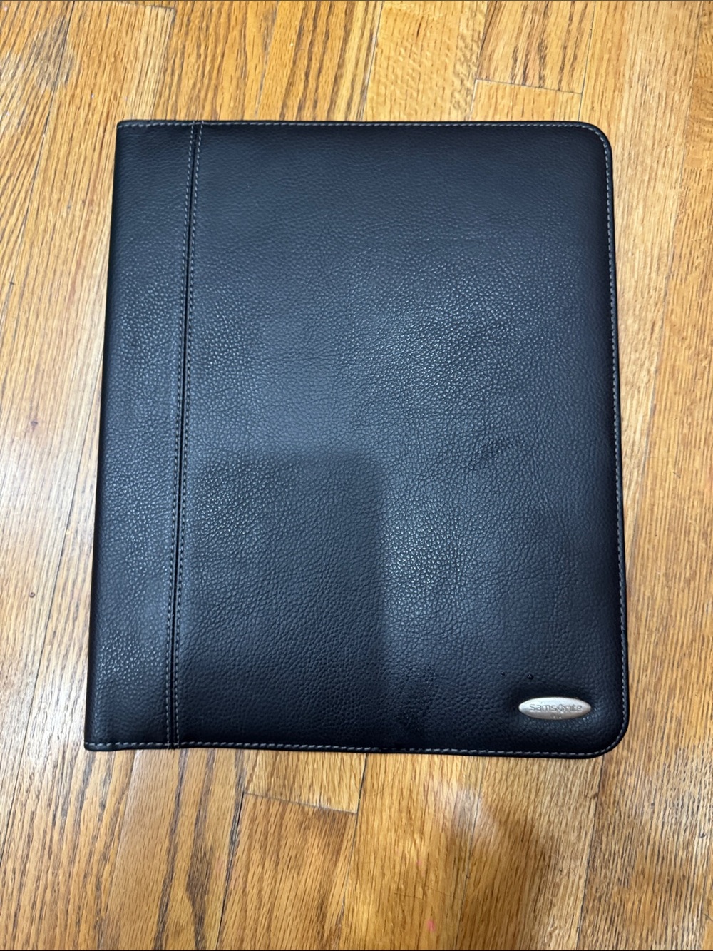 Samsonite Black Faux Leather Tablet Folio with Silver Logo